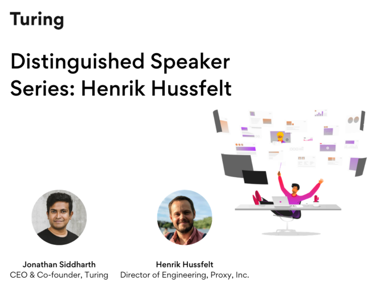Tuirng Distinguished Speaker Series Henrik Hussfelt