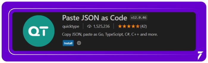Paste as JSON VS code extension