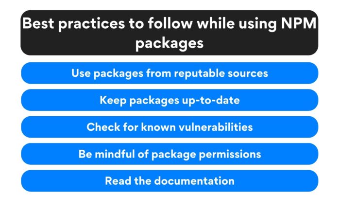 Best practices to follow while using NPM packages