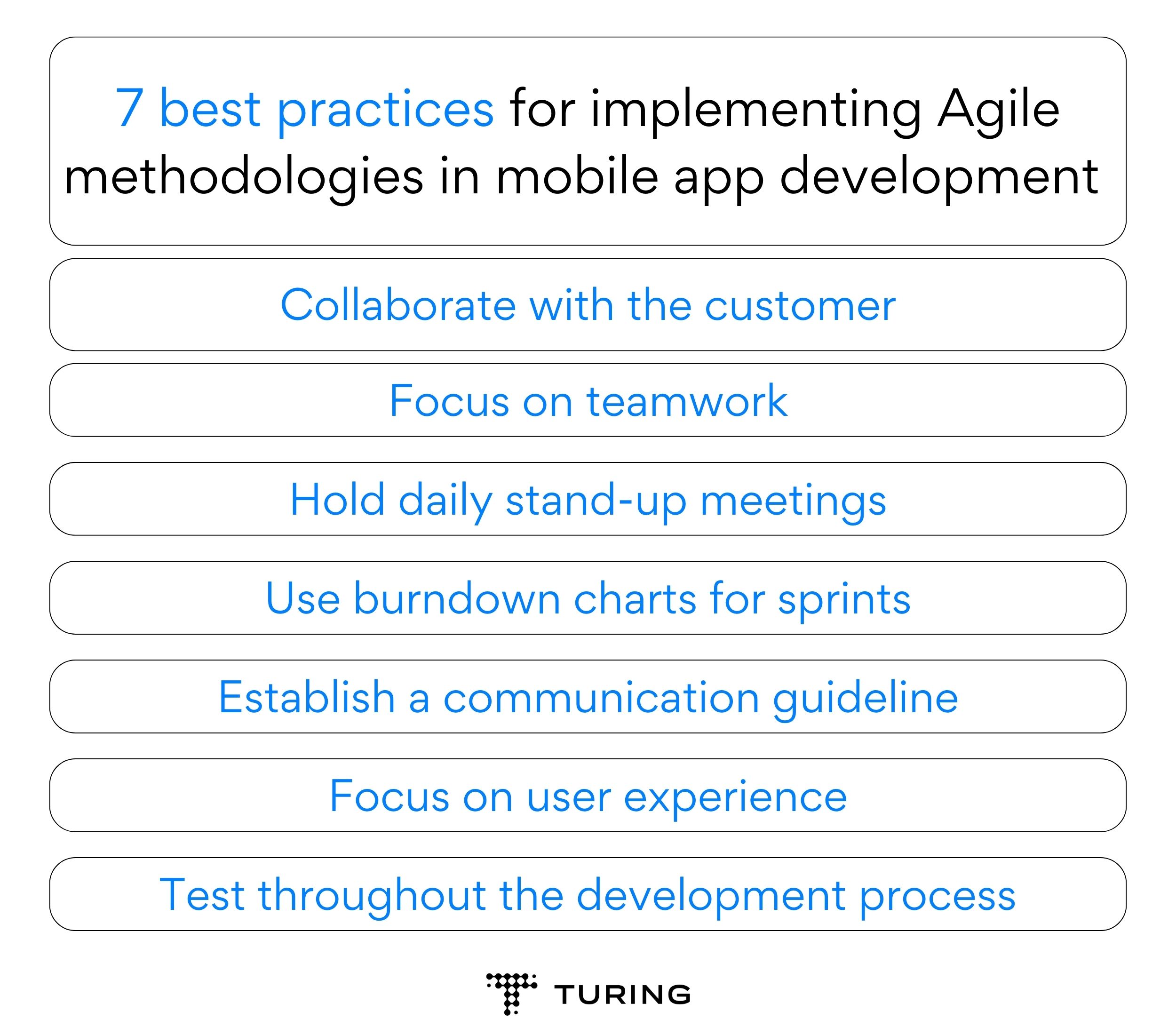 7 Best practices for implementing Agile methodologies in mobile app development